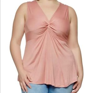 NEW Plus Size Peach Knot Top 3X